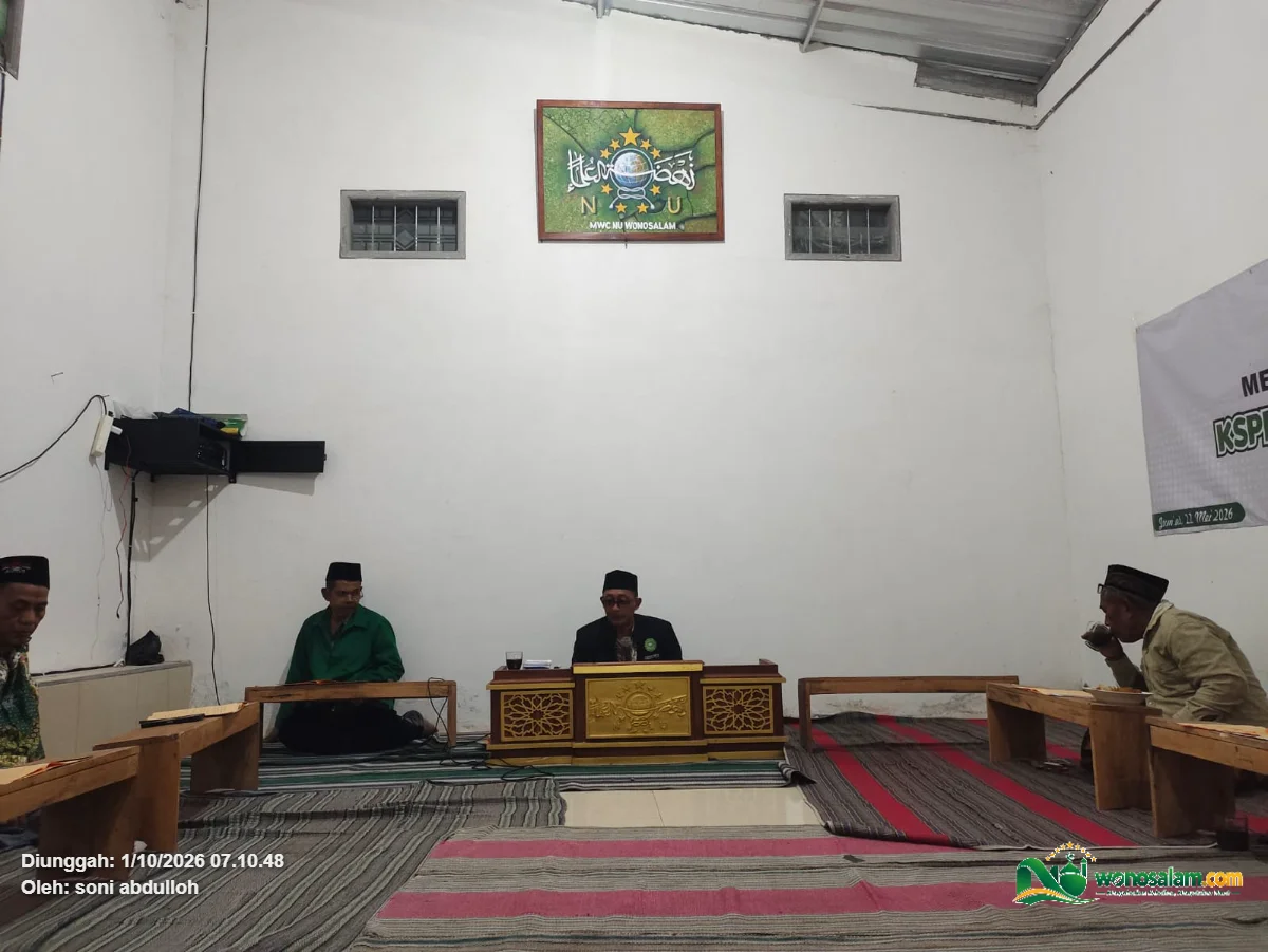 Perkuat Sanad Keilmuan dan Amaliyah Nahdliyin, MWCNU Wonosalam Gelar Murojaah Kitab Risalah Ahlus Sunah Wal Jama'ah